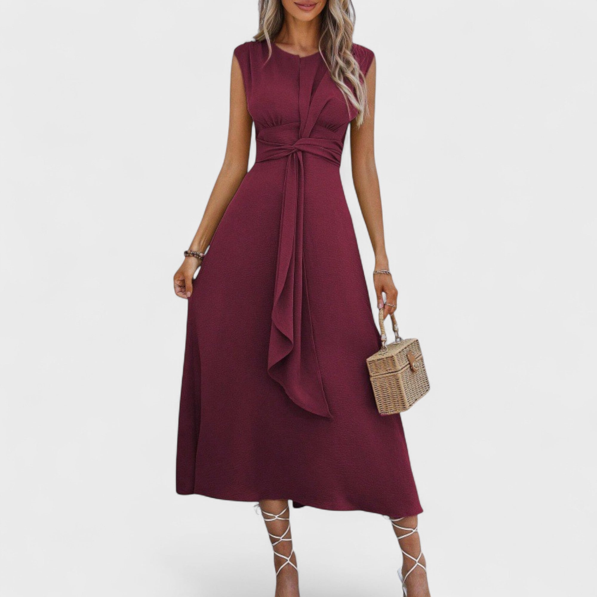 Emilia | Elegantná maxi sukňa bez rukávov a s okrúhlym výstrihom